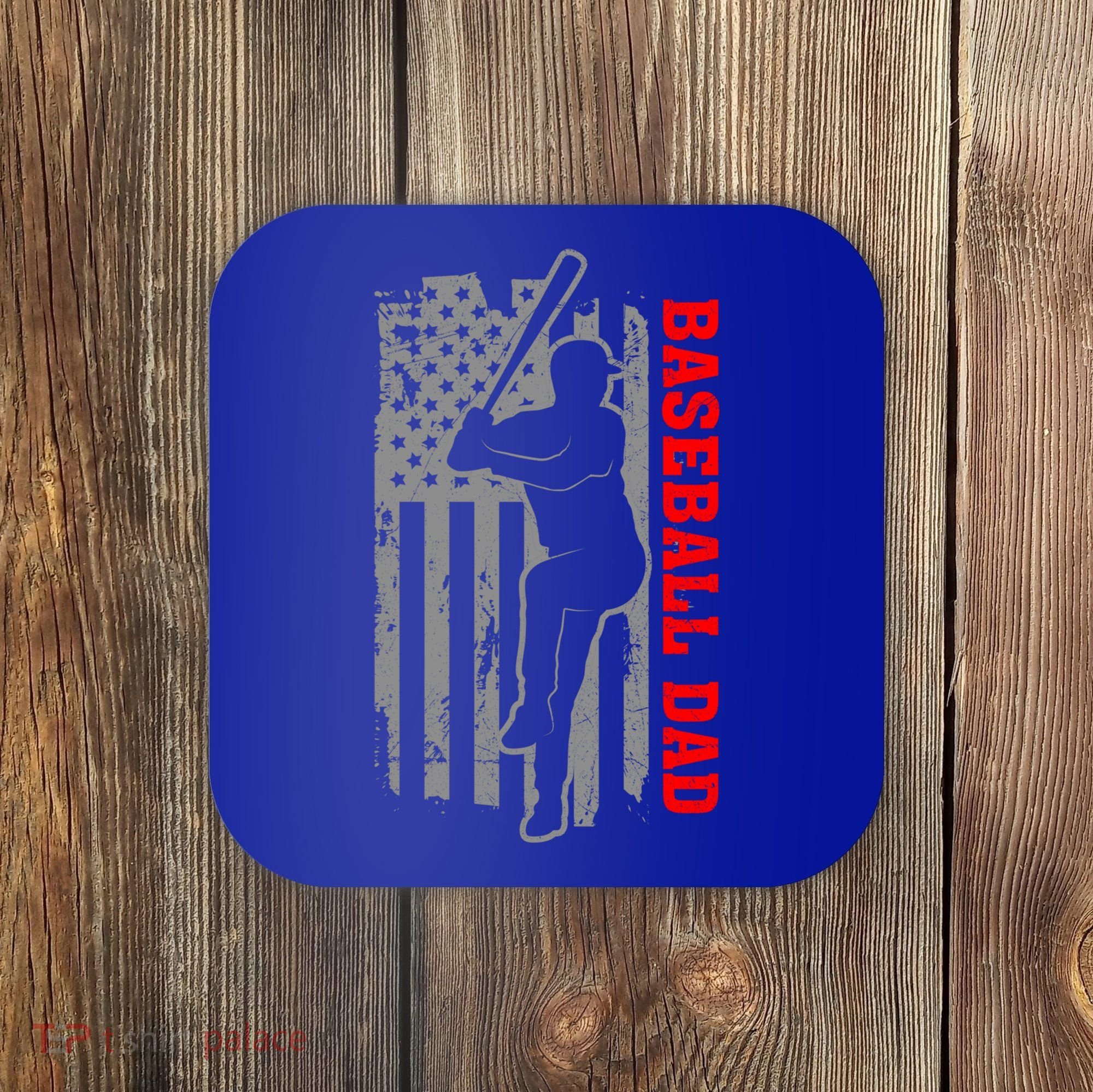 Baseball Dad Usa America Baseball Dad 'S Baseball Cool Gift Coaster