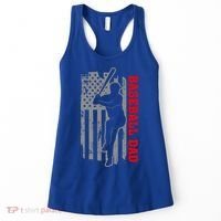 Baseball Dad Usa America Baseball Dad 'S Baseball Cool Gift Women's Tank Top thumb 0