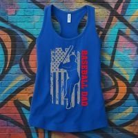 Baseball Dad Usa America Baseball Dad 'S Baseball Cool Gift Women's Tank Top thumb 3