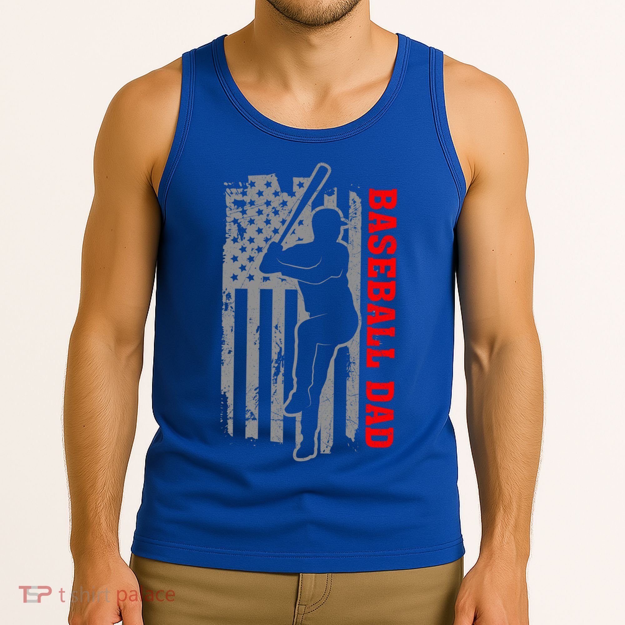 Baseball Dad Usa America Baseball Dad 'S Baseball Cool Gift Tank Top