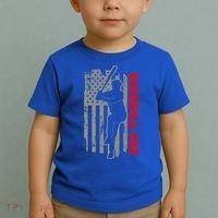 Baseball Dad Usa America Baseball Dad 'S Baseball Cool Gift Toddler T-Shirt thumb 2