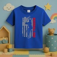 Baseball Dad Usa America Baseball Dad 'S Baseball Cool Gift Toddler T-Shirt thumb 3