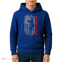 Baseball Dad Usa America Baseball Dad 'S Baseball Cool Gift Kids Hoodie thumb 4