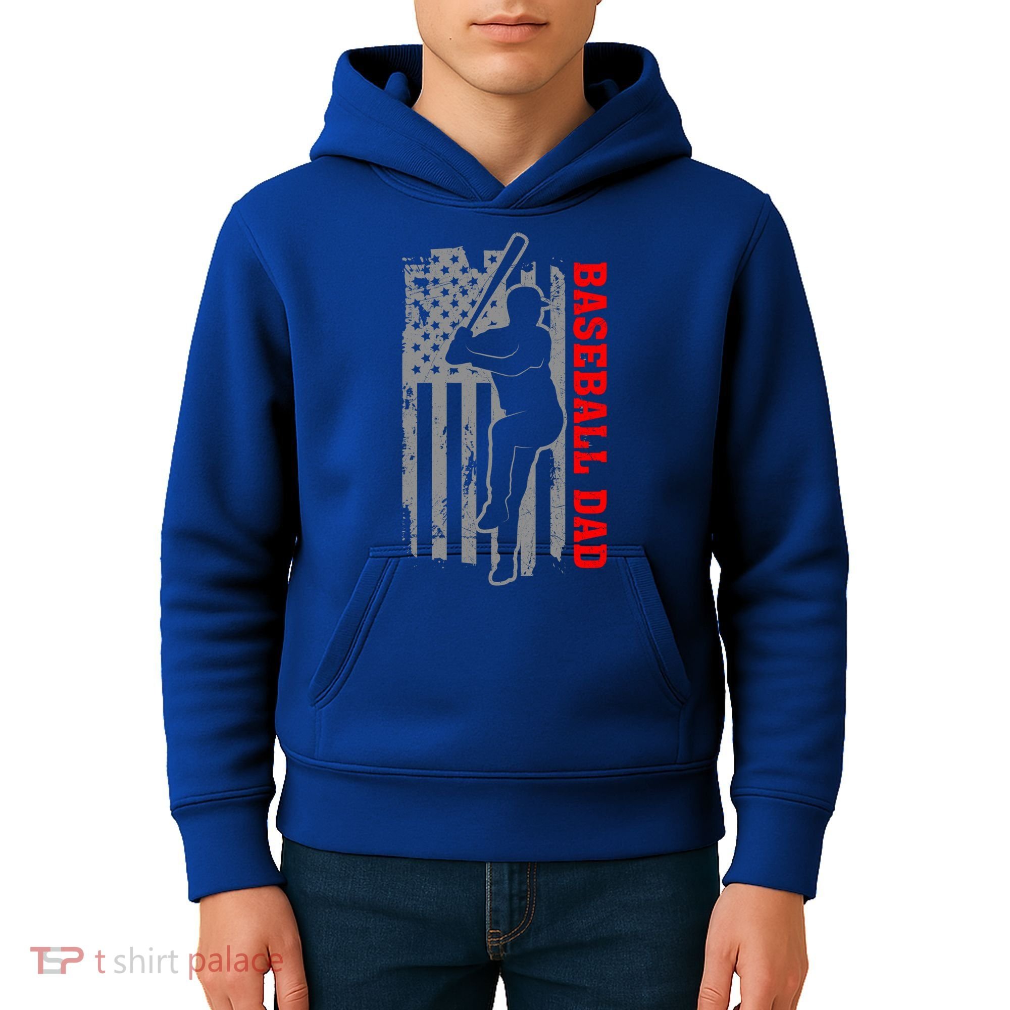 Baseball Dad Usa America Baseball Dad 'S Baseball Cool Gift Kids Hoodie