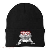 Bearded Dragon Valentines Day Beardie Mom Animal Lover Beanie thumb 0