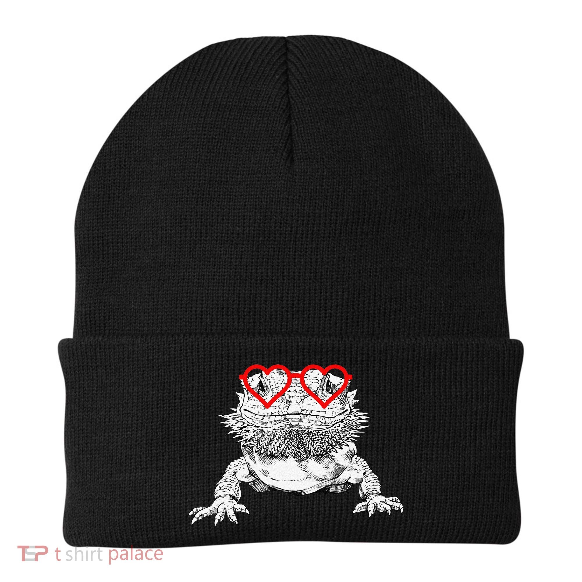 Bearded Dragon Valentines Day Beardie Mom Animal Lover Beanie