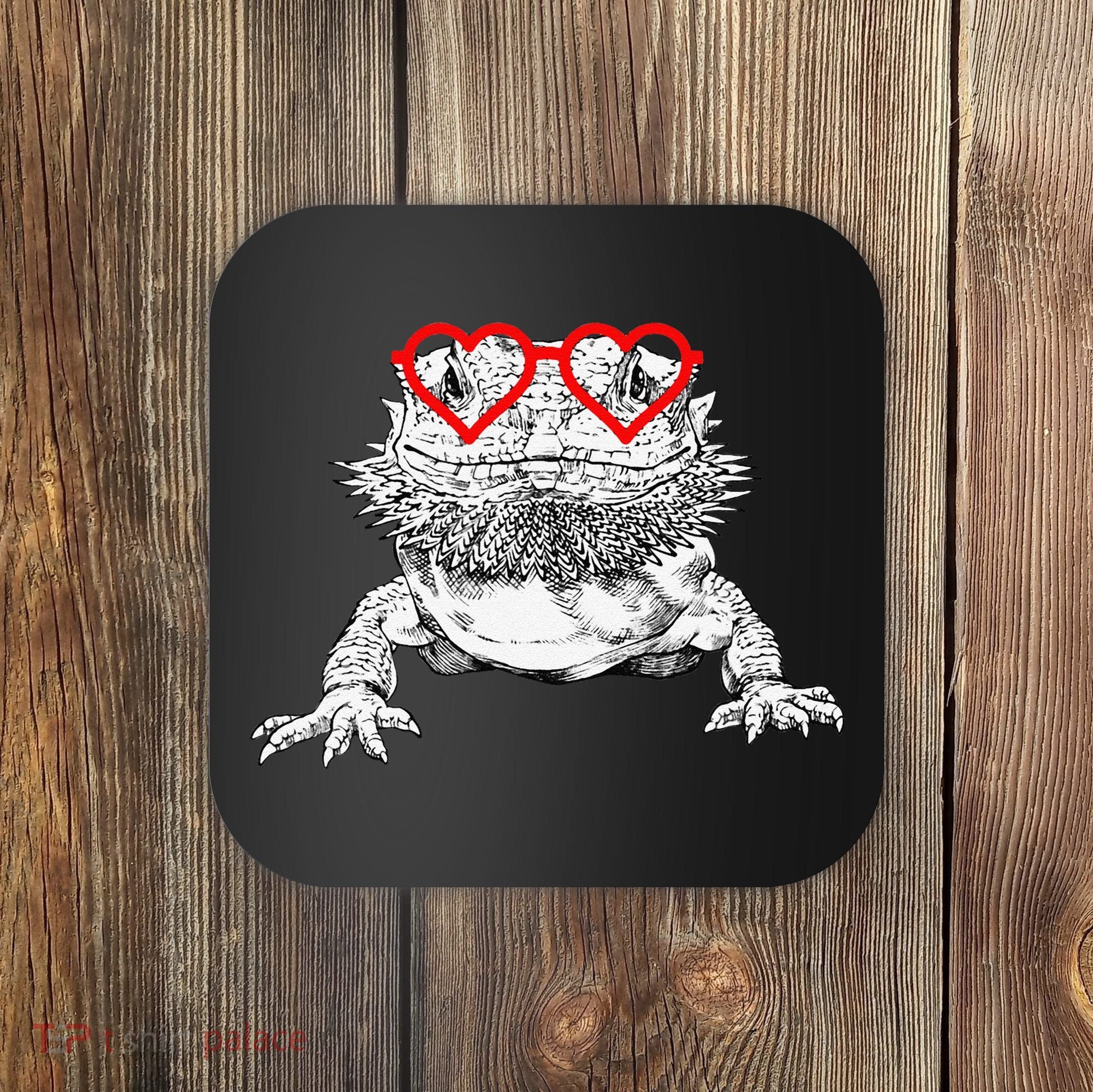 Bearded Dragon Valentines Day Beardie Mom Animal Lover Coaster