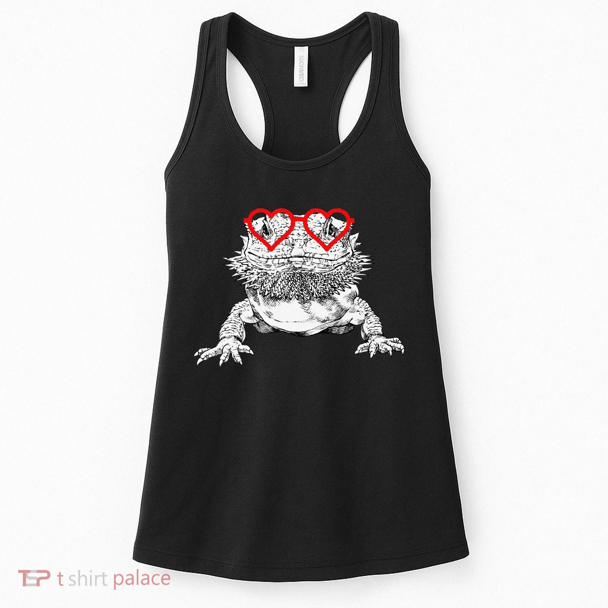 Bearded Dragon Valentines Day Beardie Mom Animal Lover Women's Tank Top