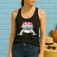 Bearded Dragon Valentines Day Beardie Mom Animal Lover Women's Tank Top thumb 2