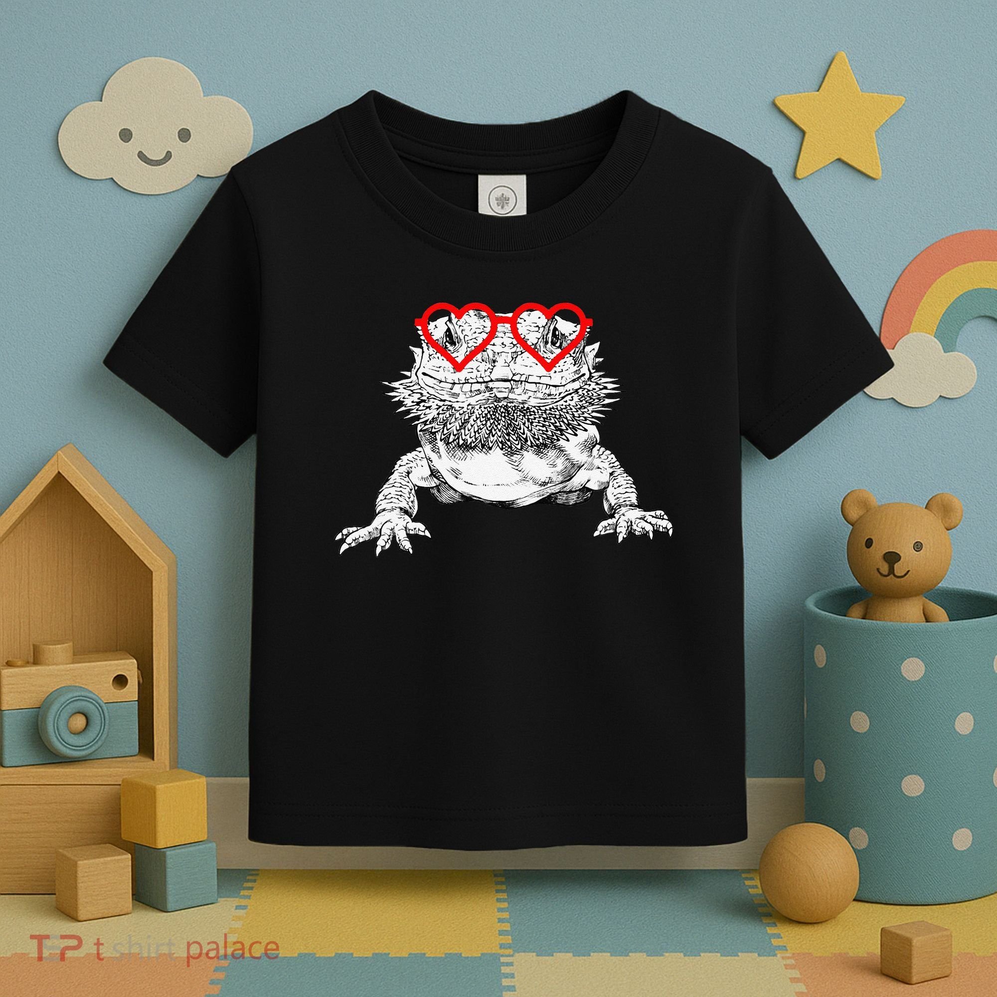 Bearded Dragon Valentines Day Beardie Mom Animal Lover Toddler T-Shirt