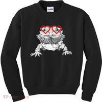 Bearded Dragon Valentines Day Beardie Mom Animal Lover Kids Sweatshirt thumb 0