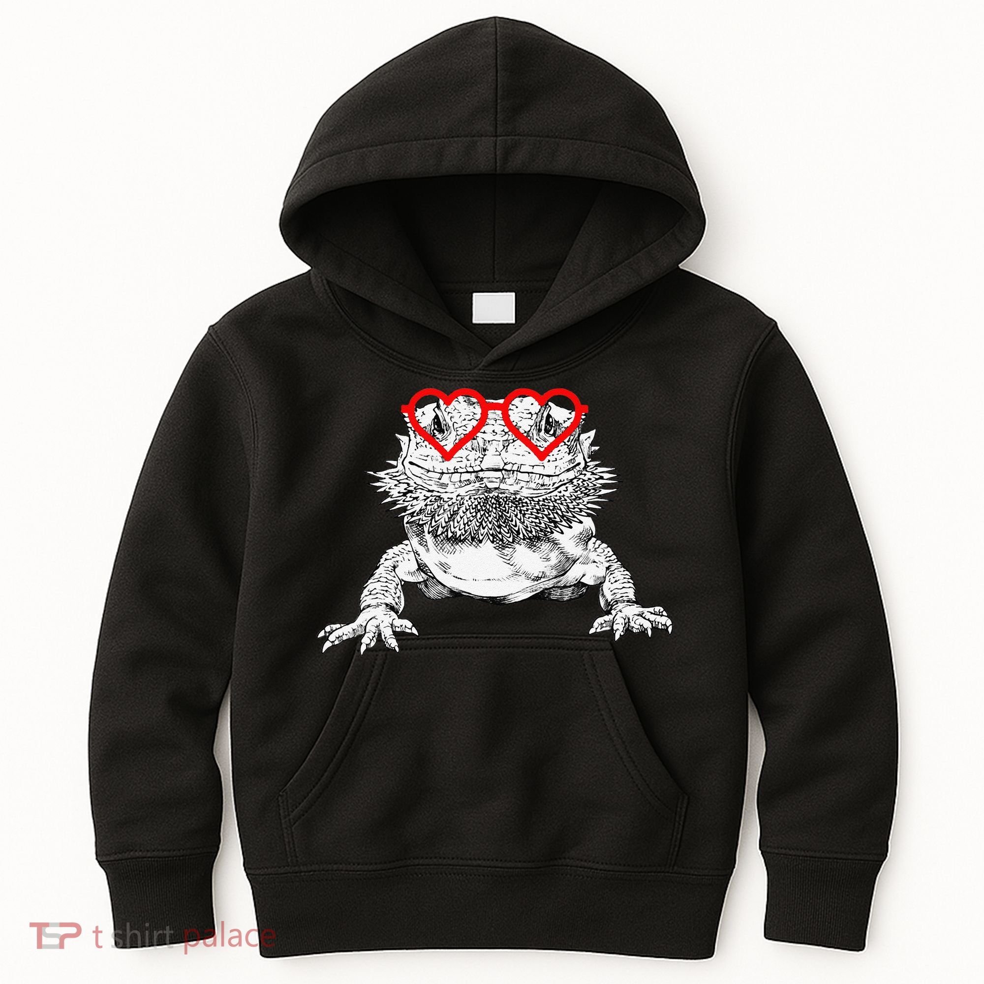 Bearded Dragon Valentines Day Beardie Mom Animal Lover Kids Hoodie