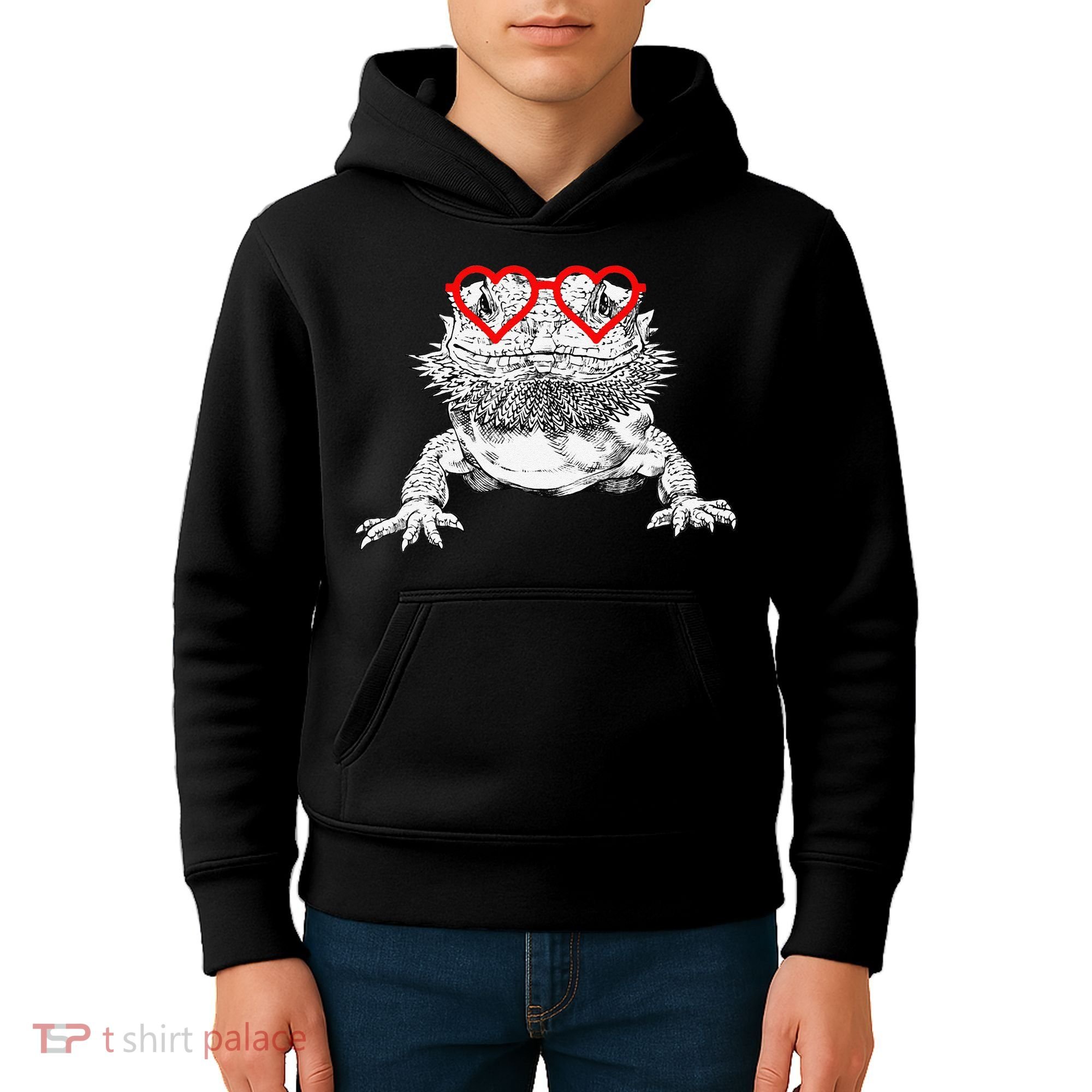 Bearded Dragon Valentines Day Beardie Mom Animal Lover Kids Hoodie
