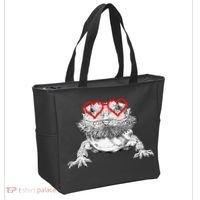 Bearded Dragon Valentines Day Beardie Mom Animal Lover Tote Bag thumb 2