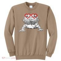 Bearded Dragon Valentines Day Beardie Mom Animal Lover Sweatshirt thumb 0