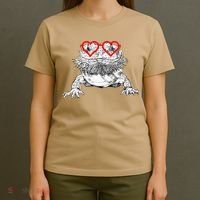 Bearded Dragon Valentines Day Beardie Mom Animal Lover T-Shirt thumb 4