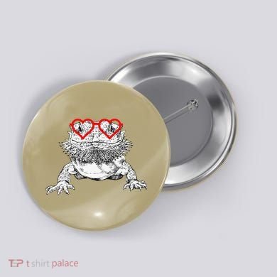Bearded Dragon Valentines Day Beardie Mom Animal Lover Button