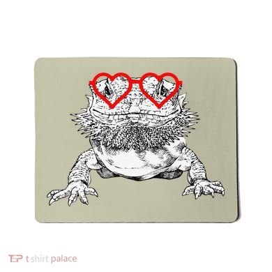 Bearded Dragon Valentines Day Beardie Mom Animal Lover Mousepad