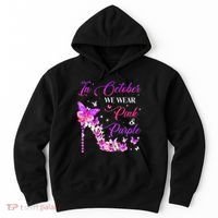 Butterfly Domestic Violence & Breast Cancer Awareness Hoodie thumb 0