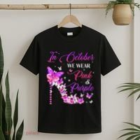 Butterfly Domestic Violence & Breast Cancer Awareness T-Shirt thumb 2