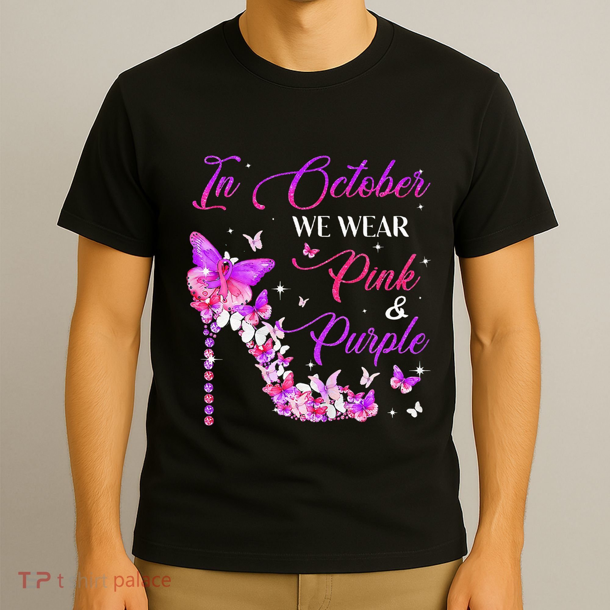Butterfly Domestic Violence & Breast Cancer Awareness T-Shirt