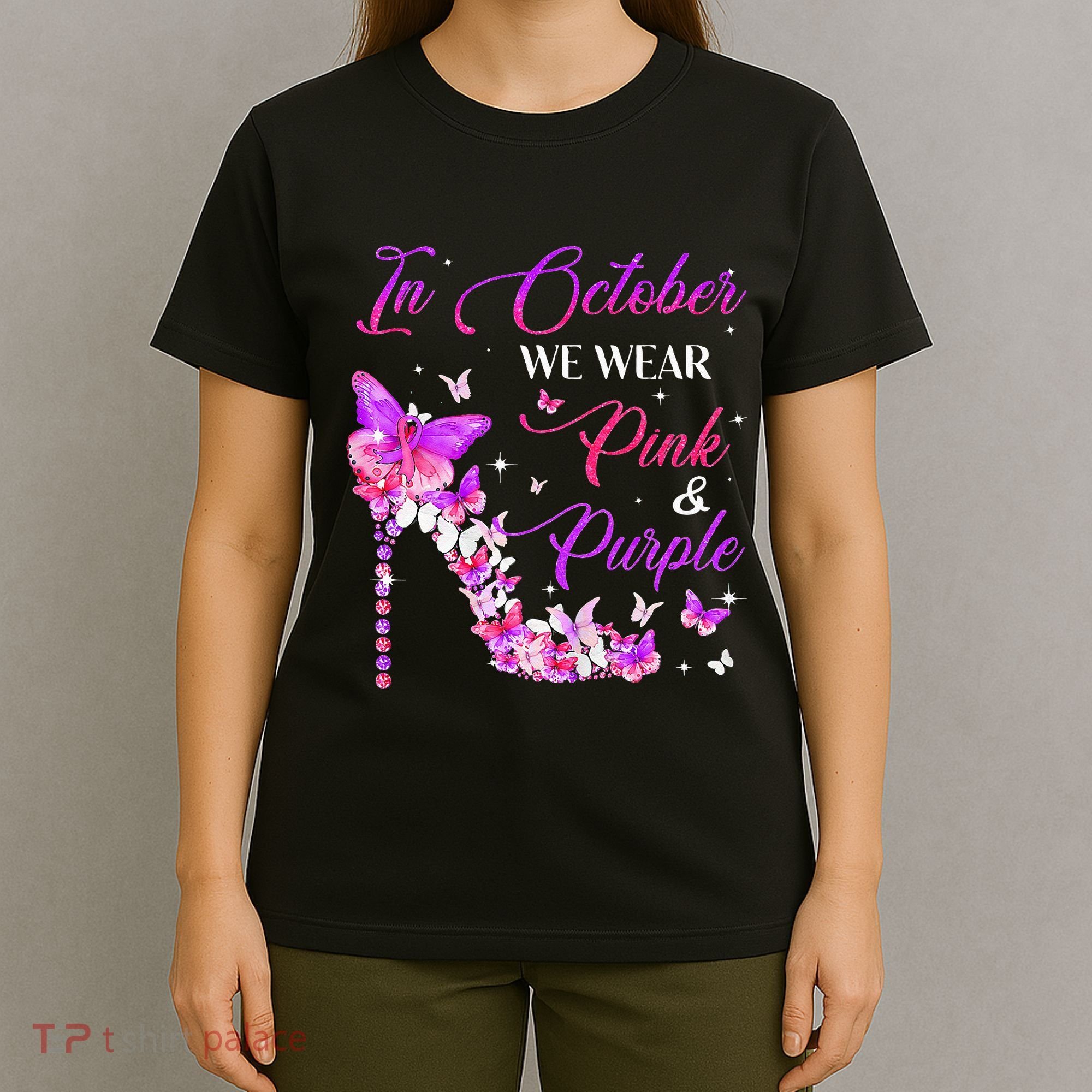 Butterfly Domestic Violence & Breast Cancer Awareness T-Shirt
