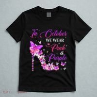 Butterfly Domestic Violence & Breast Cancer Awareness T-Shirt thumb 5