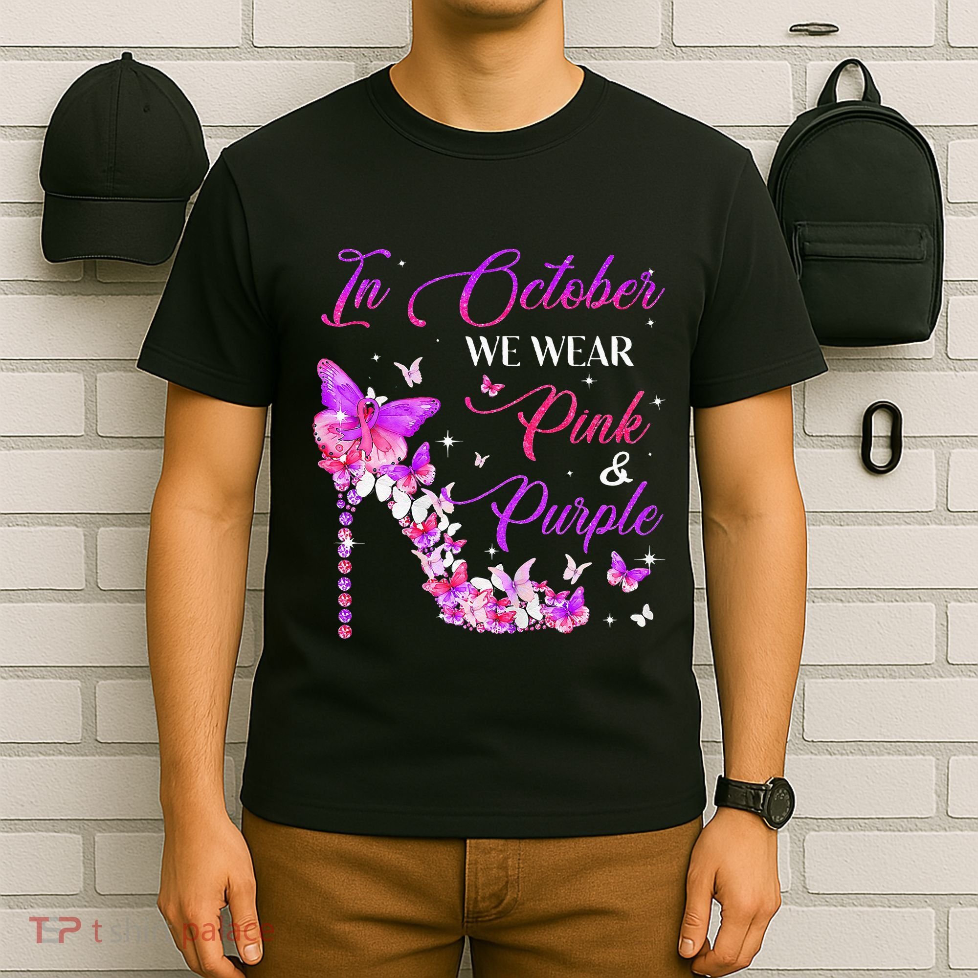 Butterfly Domestic Violence & Breast Cancer Awareness T-Shirt