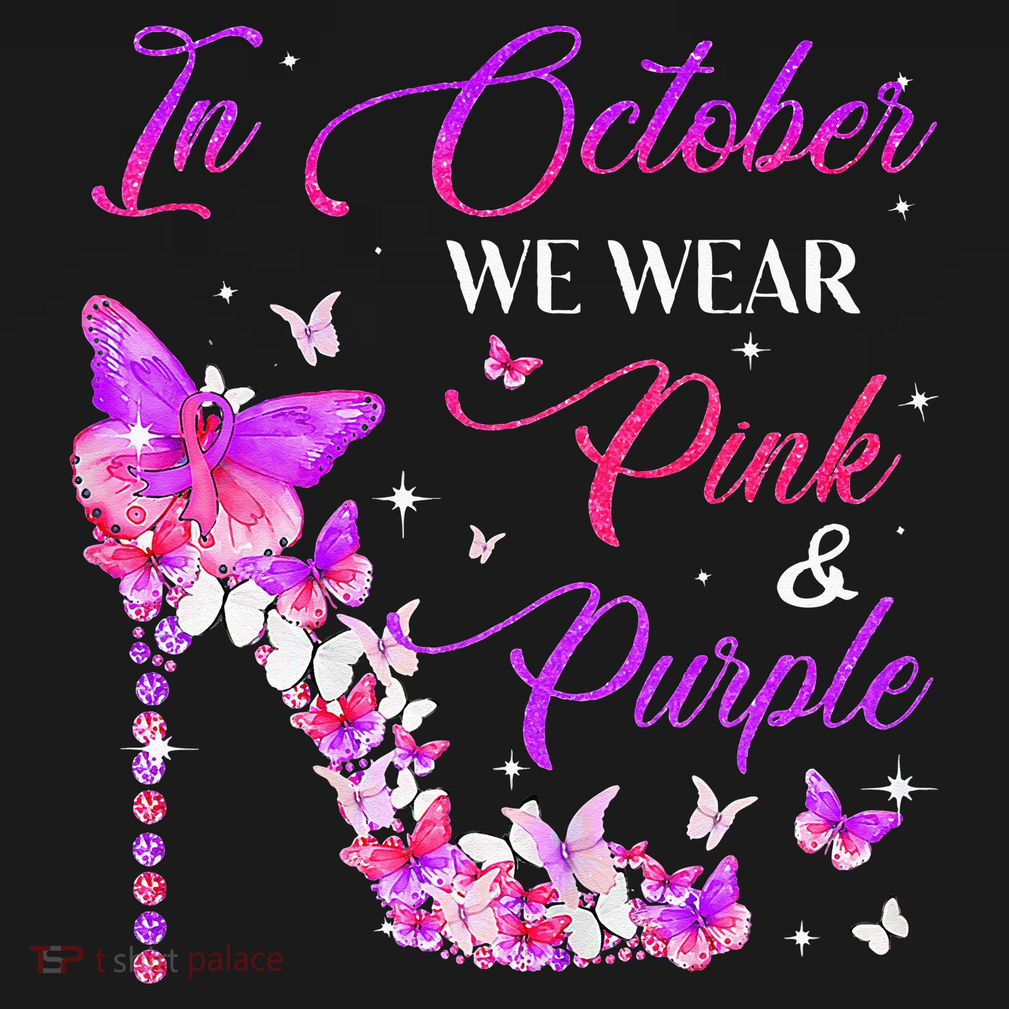 Butterfly Domestic Violence & Breast Cancer Awareness T-Shirt