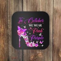 Butterfly Domestic Violence & Breast Cancer Awareness Coaster thumb 0