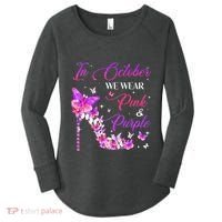 Butterfly Domestic Violence & Breast Cancer Awareness Women's Perfect Tri Tunic Long Sleeve Shirt thumb 0