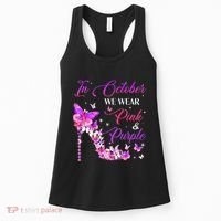Butterfly Domestic Violence & Breast Cancer Awareness Women's Tank Top thumb 0