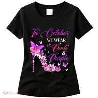 Butterfly Domestic Violence & Breast Cancer Awareness Women's T-Shirt thumb 0
