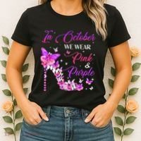 Butterfly Domestic Violence & Breast Cancer Awareness Women's T-Shirt thumb 2