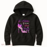 Butterfly Domestic Violence & Breast Cancer Awareness Kids Hoodie thumb 0