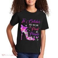 Butterfly Domestic Violence & Breast Cancer Awareness Kids T-Shirt thumb 2