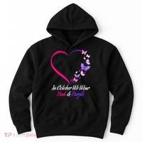 Butterfly Domestic Violence & Breast Cancer Awareness Hoodie thumb 0