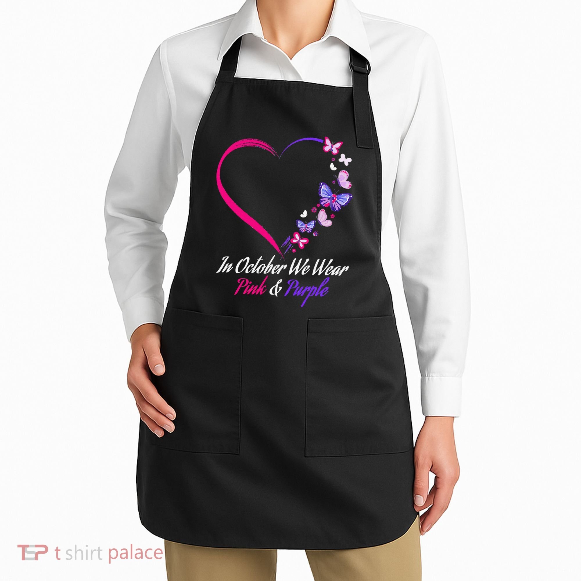 Butterfly Domestic Violence & Breast Cancer Awareness Apron