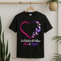 Butterfly Domestic Violence & Breast Cancer Awareness T-Shirt thumb 2