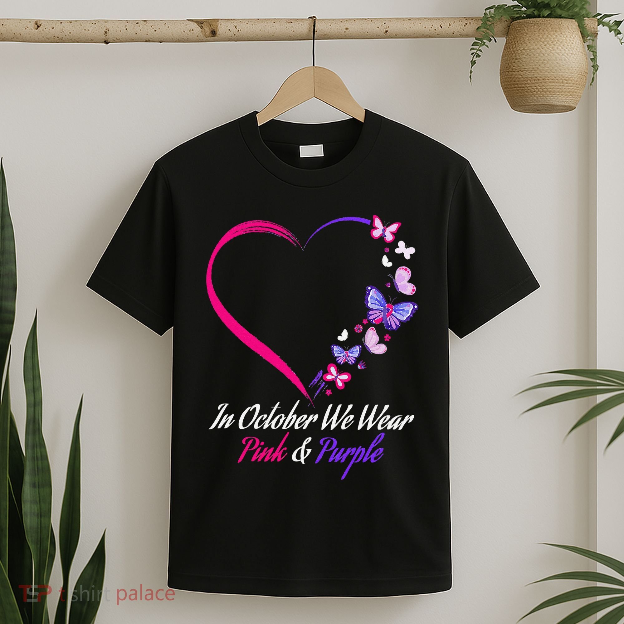 Butterfly Domestic Violence & Breast Cancer Awareness T-Shirt