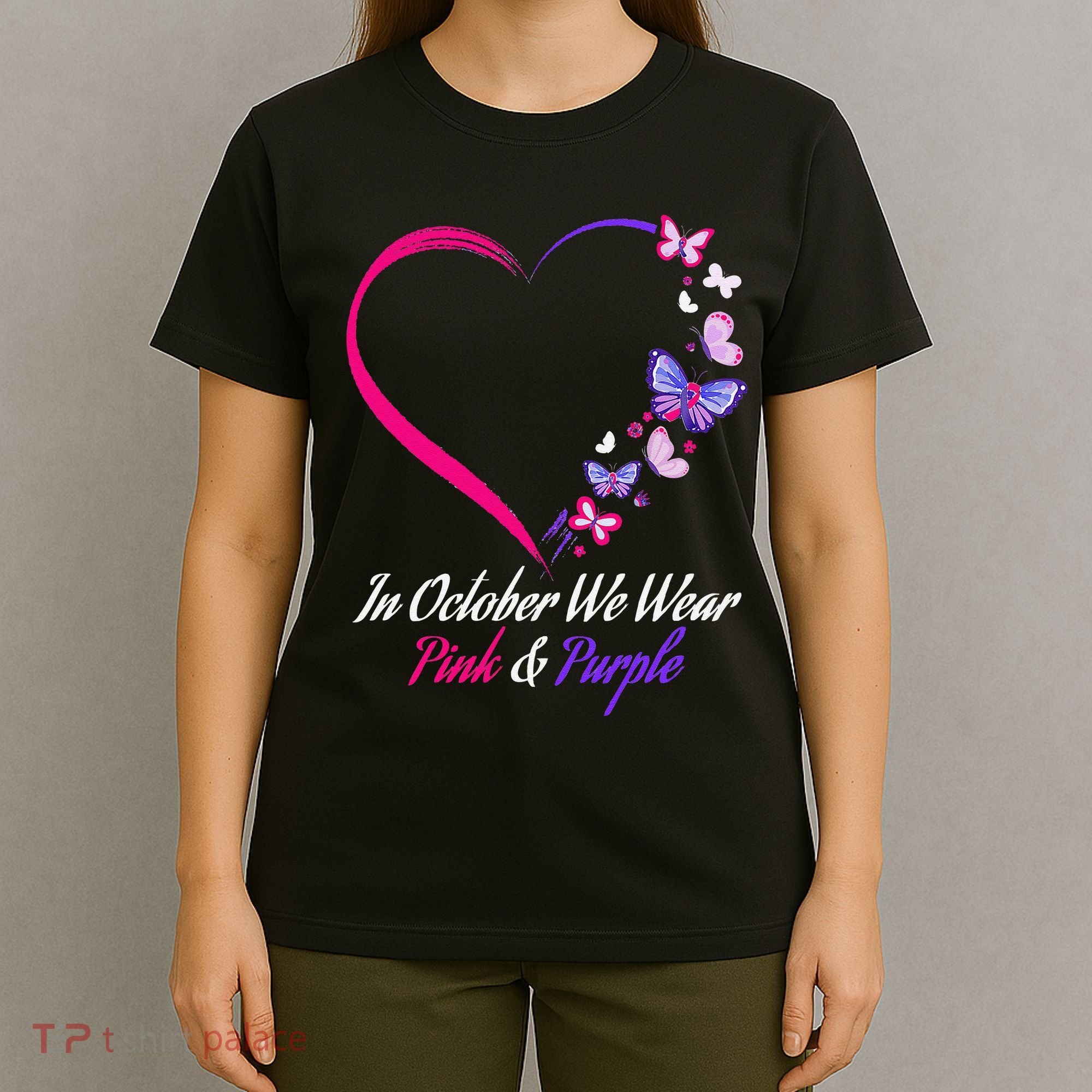 Butterfly Domestic Violence & Breast Cancer Awareness T-Shirt
