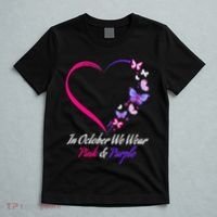 Butterfly Domestic Violence & Breast Cancer Awareness T-Shirt thumb 5
