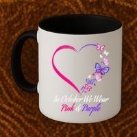 Butterfly Domestic Violence & Breast Cancer Awareness Coffee Mug thumb 2