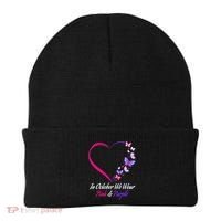 Butterfly Domestic Violence & Breast Cancer Awareness Beanie thumb 0