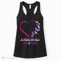 Butterfly Domestic Violence & Breast Cancer Awareness Women's Tank Top thumb 0