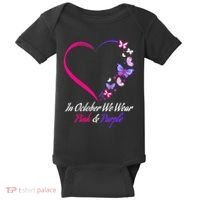 Butterfly Domestic Violence & Breast Cancer Awareness Baby Bodysuit thumb 0