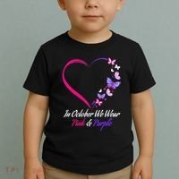 Butterfly Domestic Violence & Breast Cancer Awareness Toddler T-Shirt thumb 2