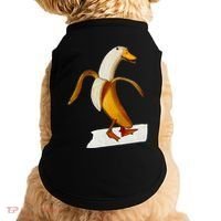 Banana Duck Walks Funny Anthropomorphic Fruit Bird Animal Doggie Tank thumb 0