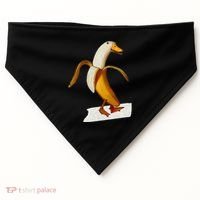 Banana Duck Walks Funny Anthropomorphic Fruit Bird Animal USA-Made Doggie Bandana thumb 0