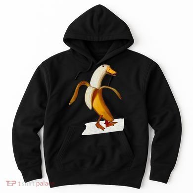 Banana Duck Walks Funny Anthropomorphic Fruit Bird Animal Hoodie